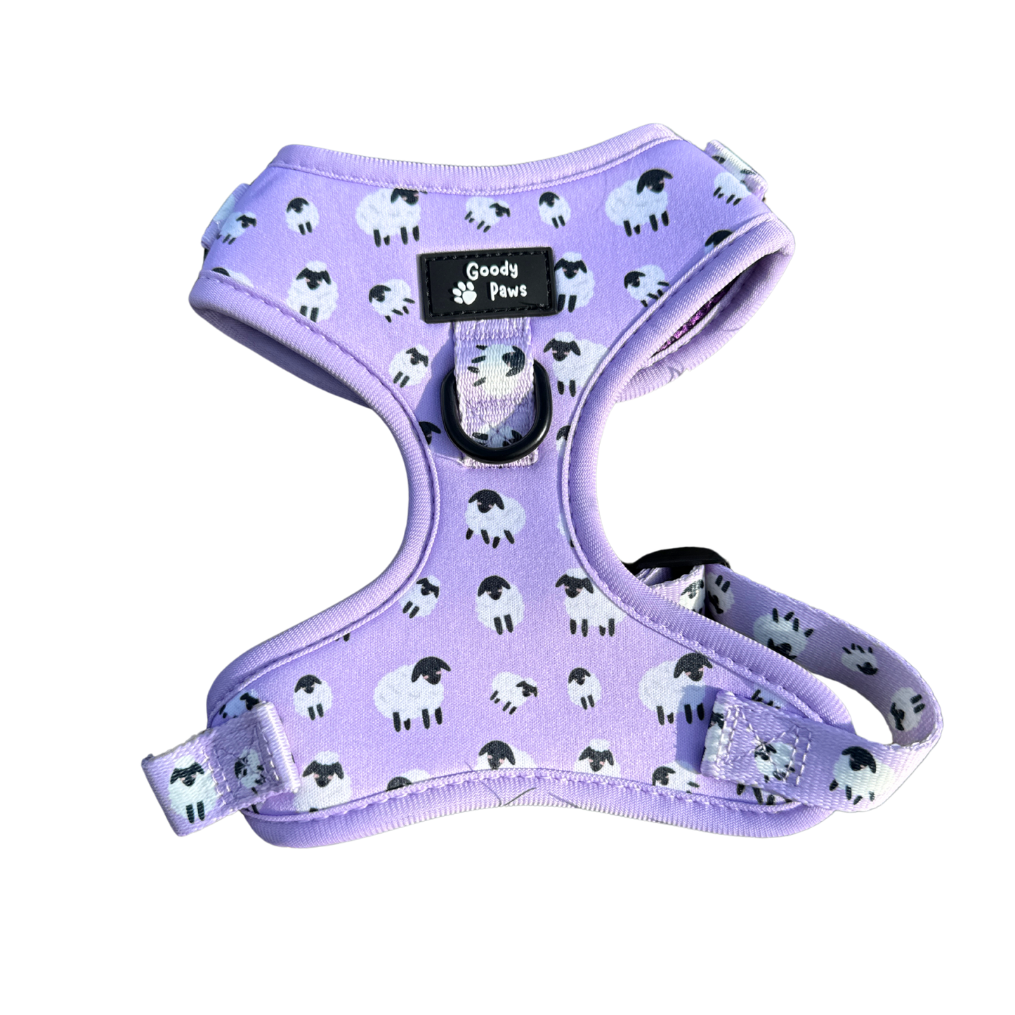 Lilac Sheep Adjustable Dog Harness
