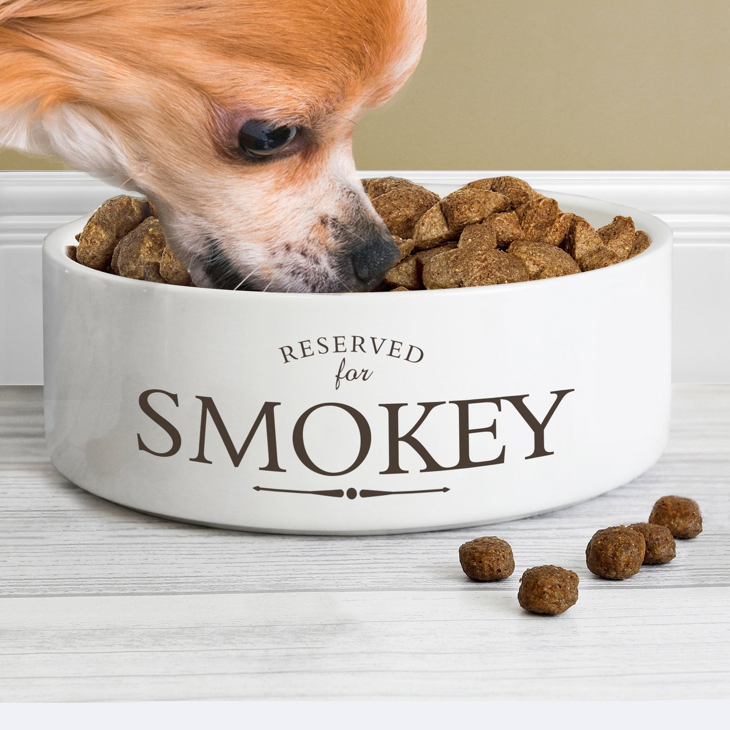 Personalised "Reserved For" Pet Bowl