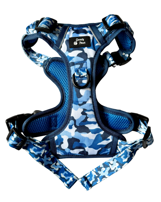 Blue Camo tough style Harness
