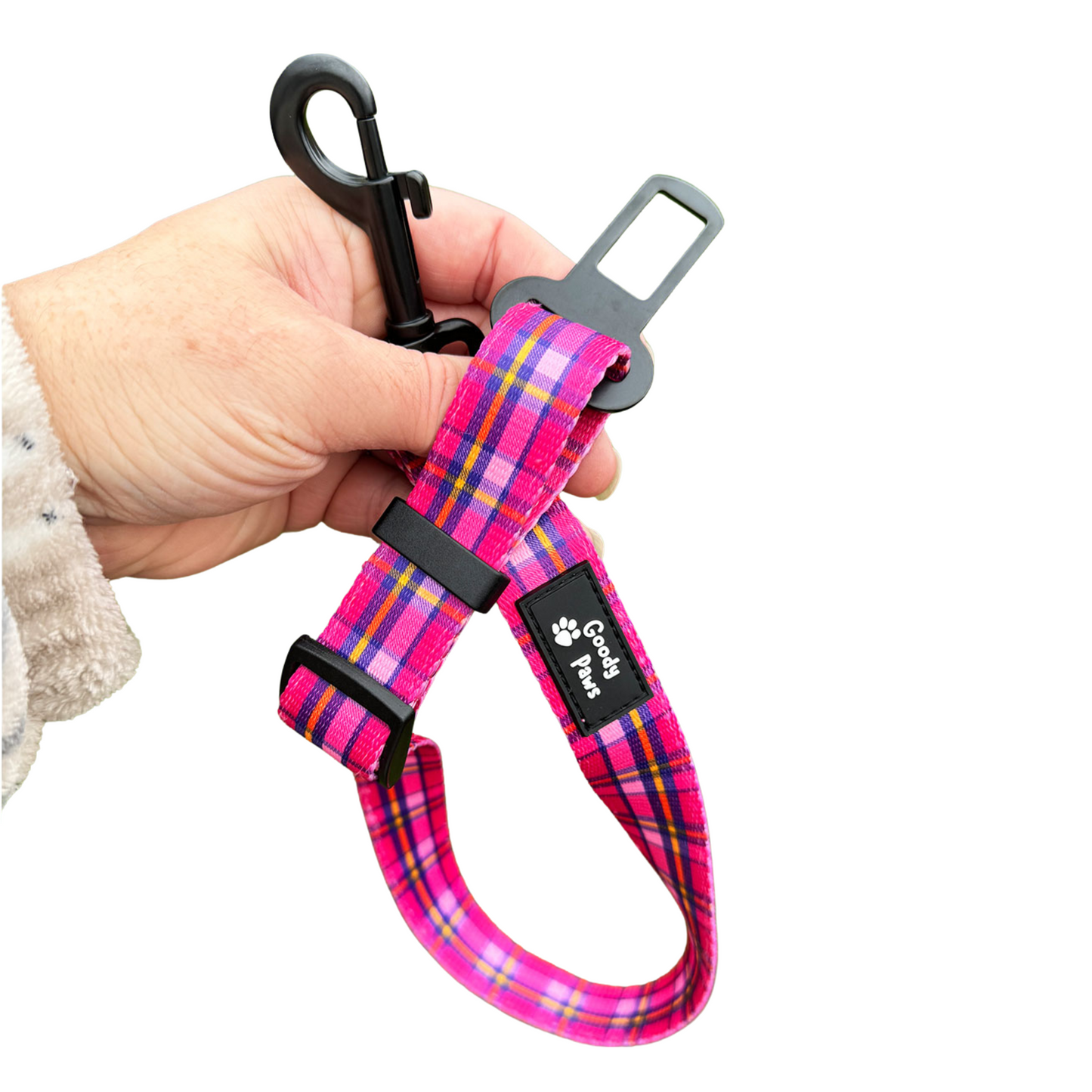 Nancy (Pink Tartan) Seat Belt