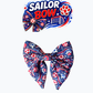 Footie Paws Football Dog Sailor Bow
