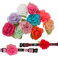 Removable Dog Flower Bows for collars – Elastic Band Fit