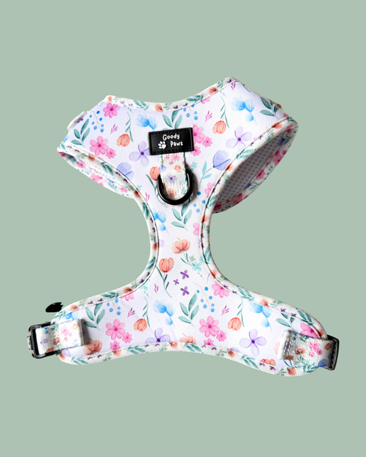 🌸 PETAL PAWS ADJUSTABLE DOG HARNESS