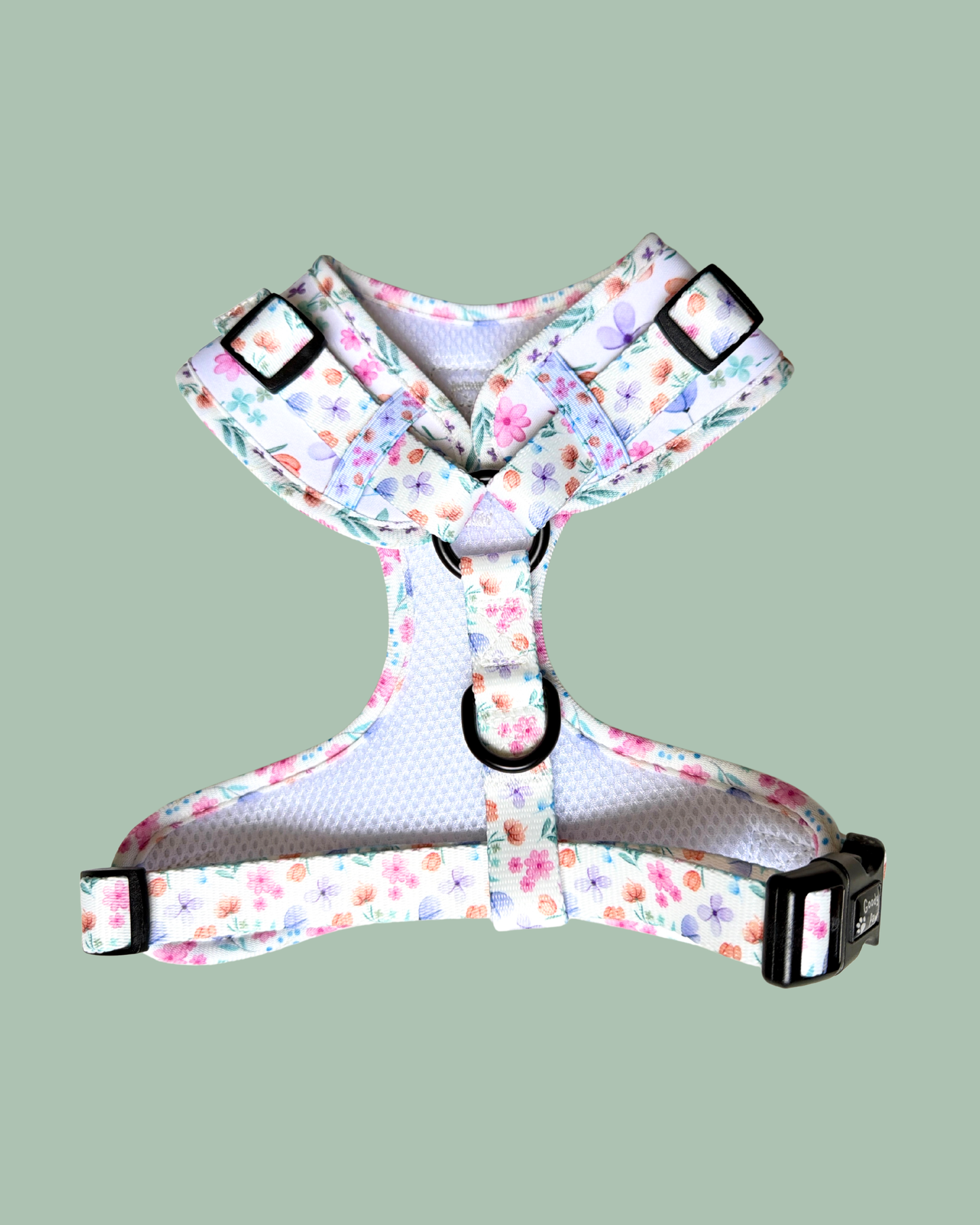 🌸 PETAL PAWS ADJUSTABLE DOG HARNESS