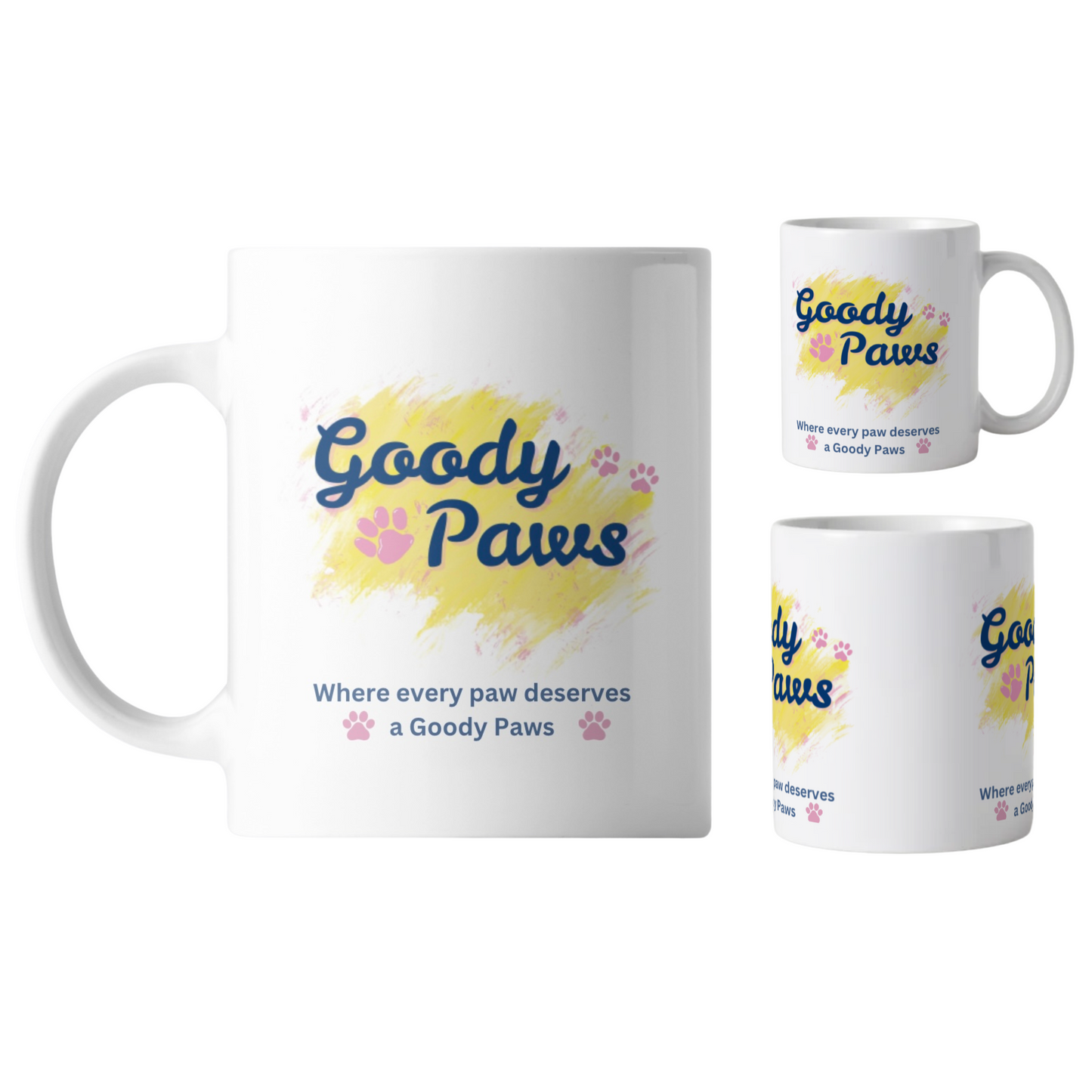 Goody Paws Logo Mug – Sip &amp; Show Your Paw-some Style! ☕🐾