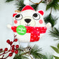 Christmas Squeaky Crinkle Animal Plush Polar Bear Dog Toy