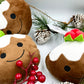 Mini Christmas Pudding Plush Dog Toy