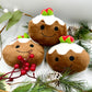 Mini Christmas Pudding Plush Dog Toy