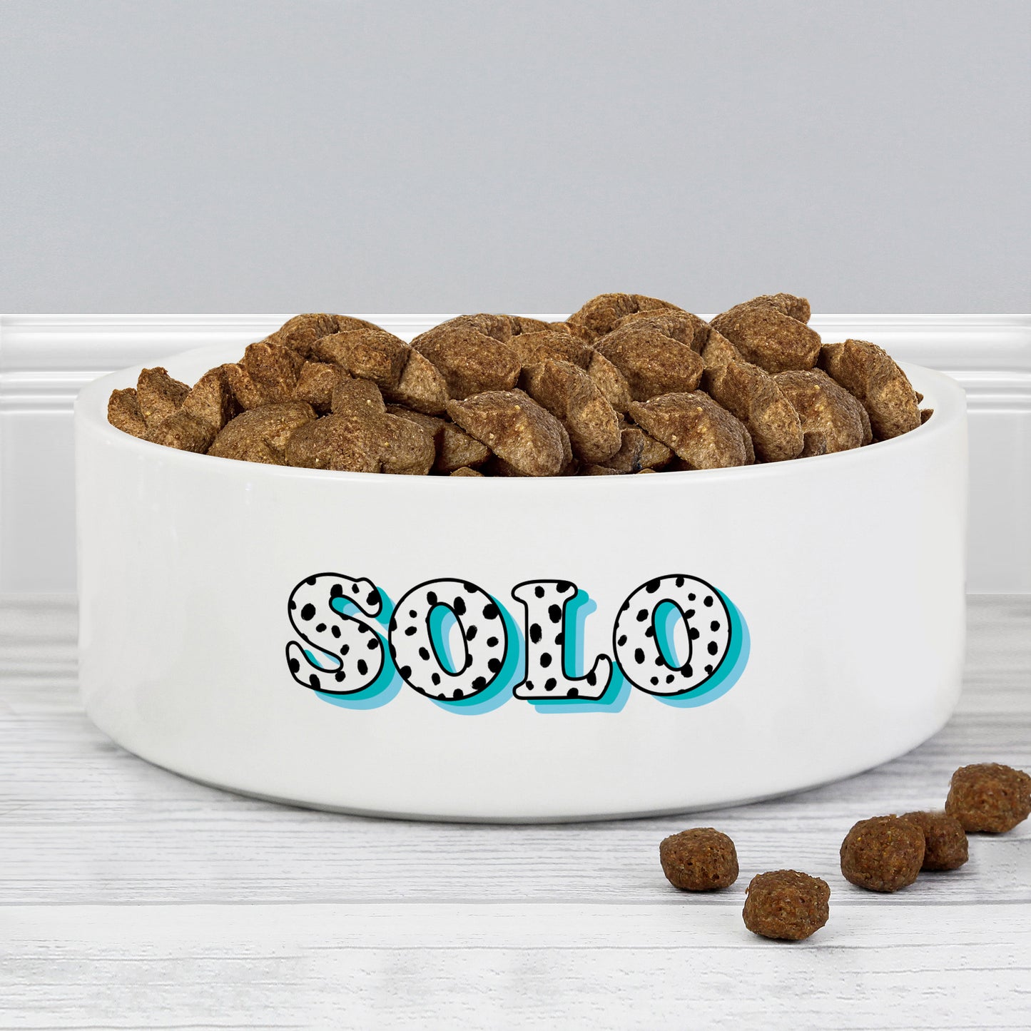 Personalised Blue Spot Pet Bowl