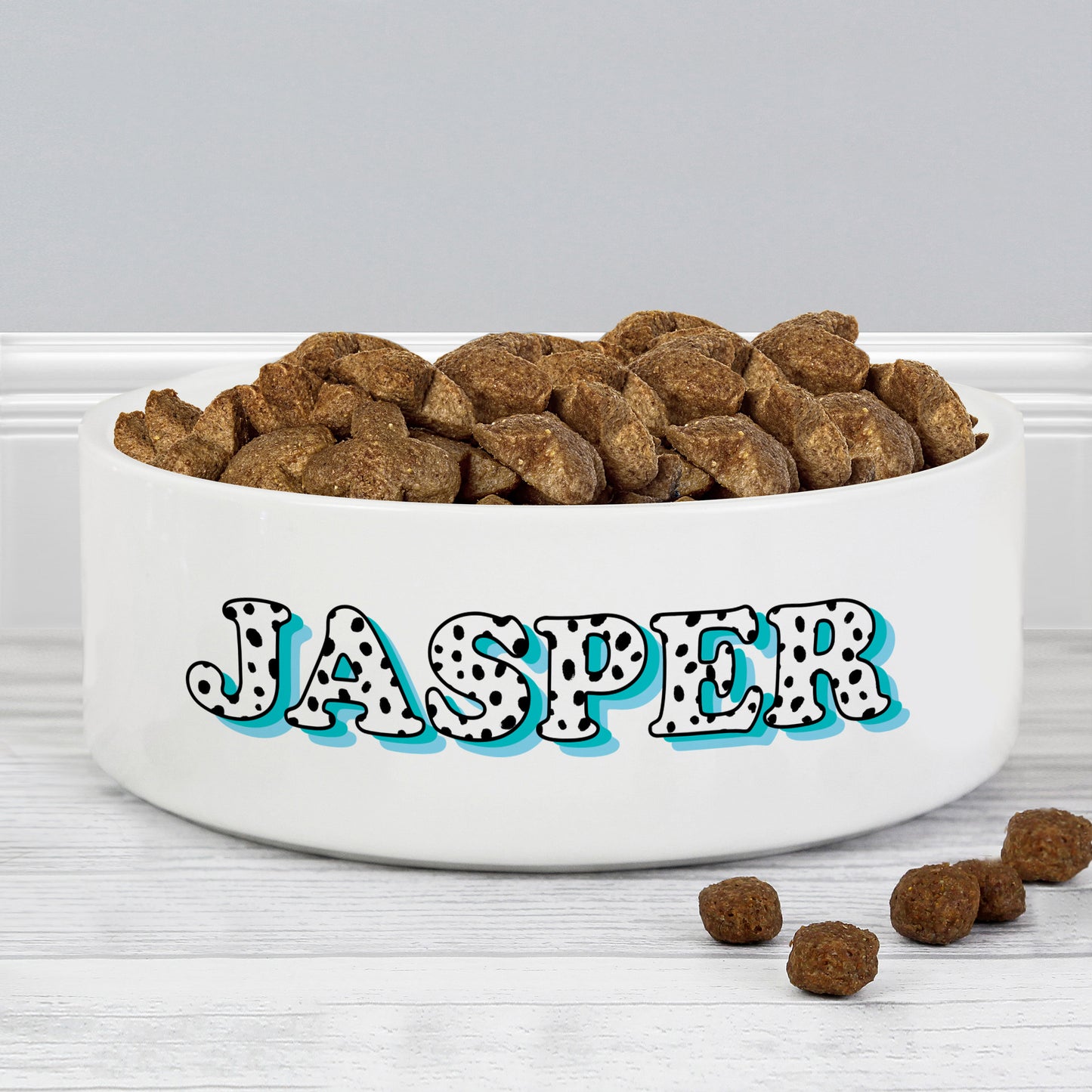 Personalised Blue Spot Pet Bowl