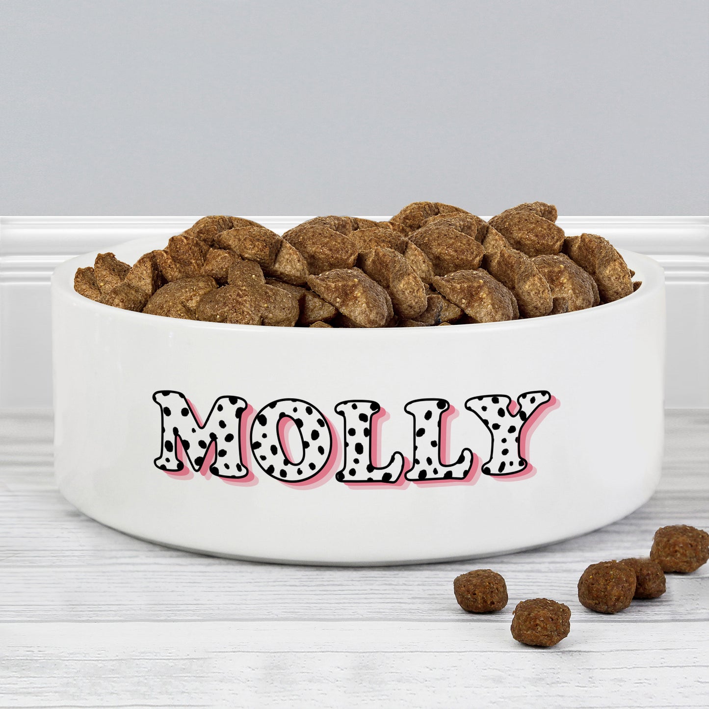 Personalised Pink Spot Pet Bowl