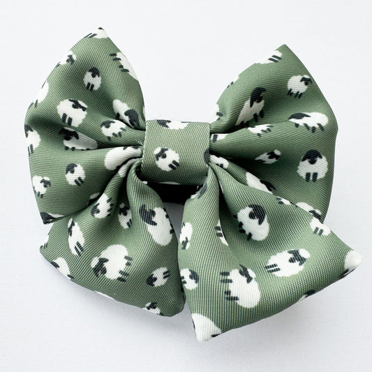 Green Sheep Sailor Bow