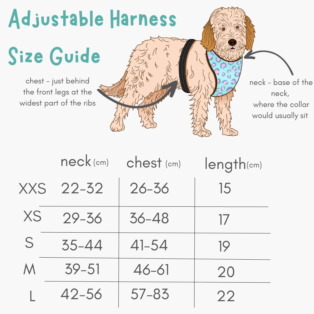 Green Sheep Adjustable Dog Harness